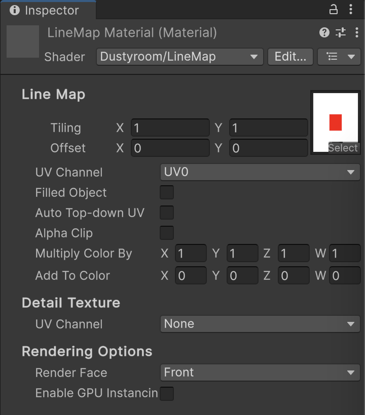 LineMap Material interface