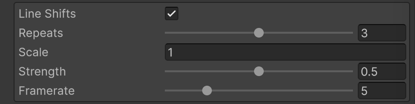 Line Shifts interface